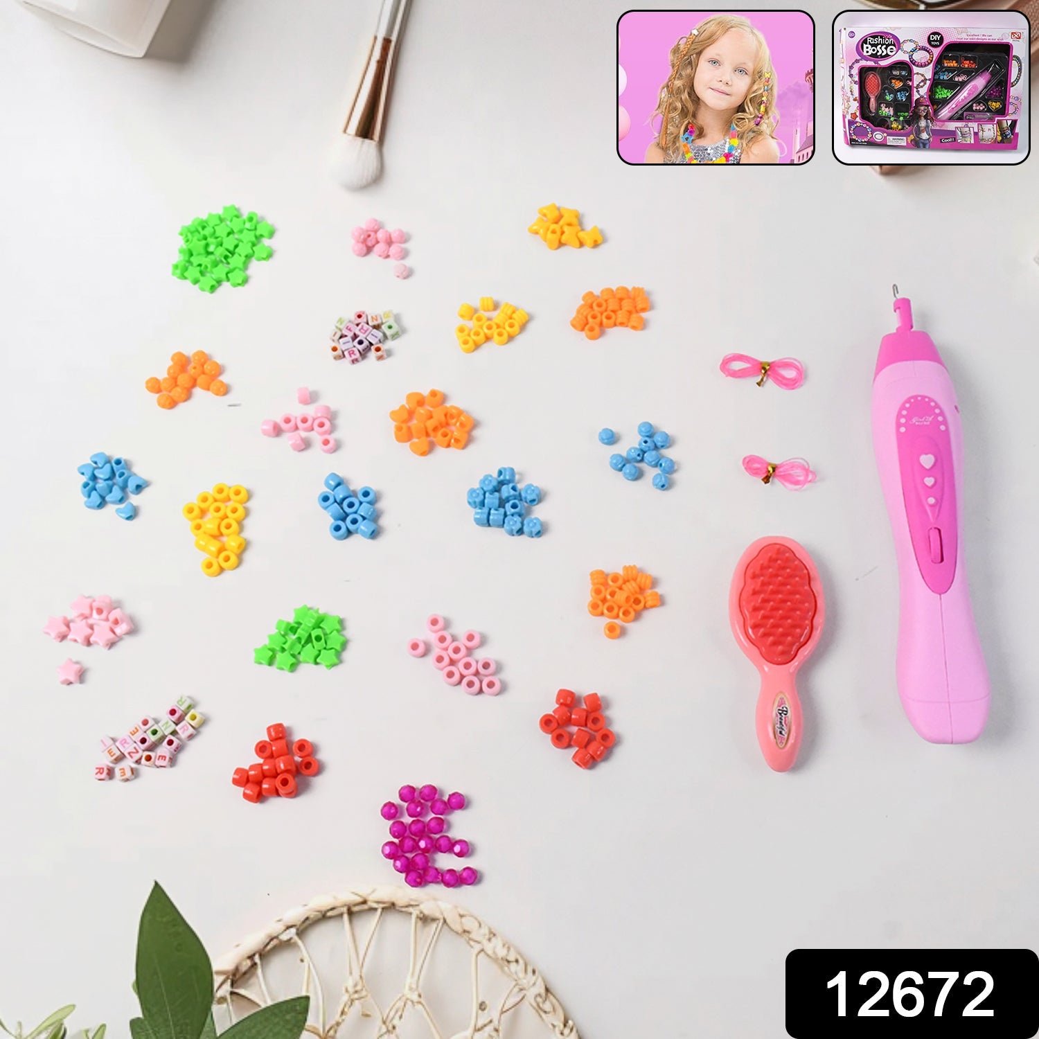 Hair Styling Clasp Clips Twisting Stringing Beads Kit for Girls, Portable Hair Braider Machine,Hairstyle Braid Kit DIY Hair Styling Tool with Comb, Rubber, Button Beads and Beads (85 Pcs Set), Hair accessories Hair Styling Clasp Clips Twisting Stringing Beads Kit for Girls, Portable Hair Braider Machine,Hairstyle Braid Kit DIY Hair Styling Tool with Comb, Rubber, Button Beads and Beads (85 Pcs Set), Hair accessories